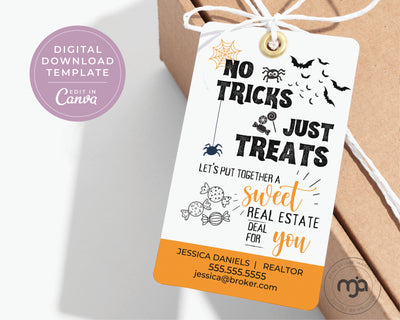 No Tricks Just Treats - Let's Put Together a Sweet Real Estate Deal - Pop By Gift Tag