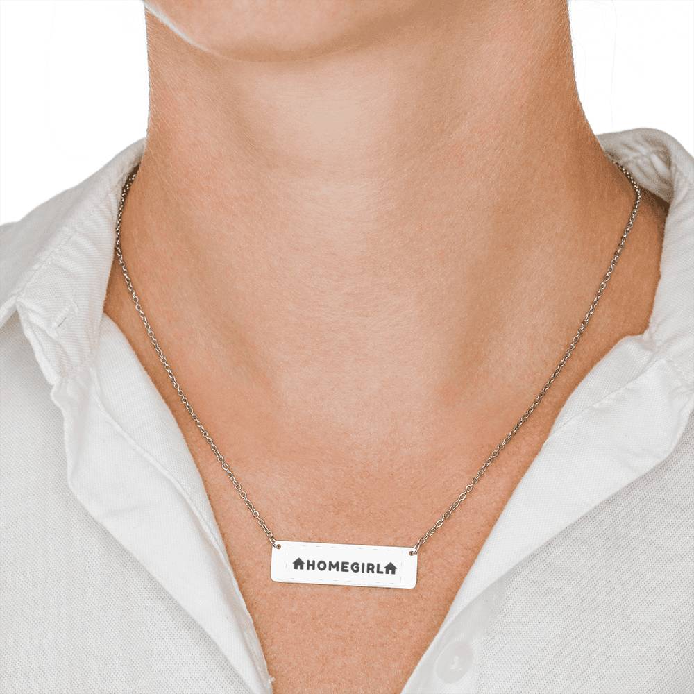 Homegirl Horizontal Plate Necklace - Realtor Gift