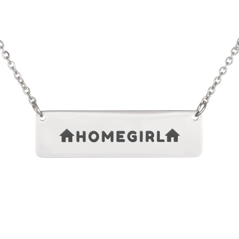 Homegirl Horizontal Plate Necklace - Realtor Gift