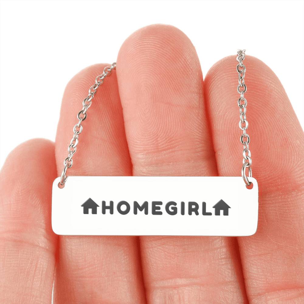 Homegirl Horizontal Plate Necklace - Realtor Gift