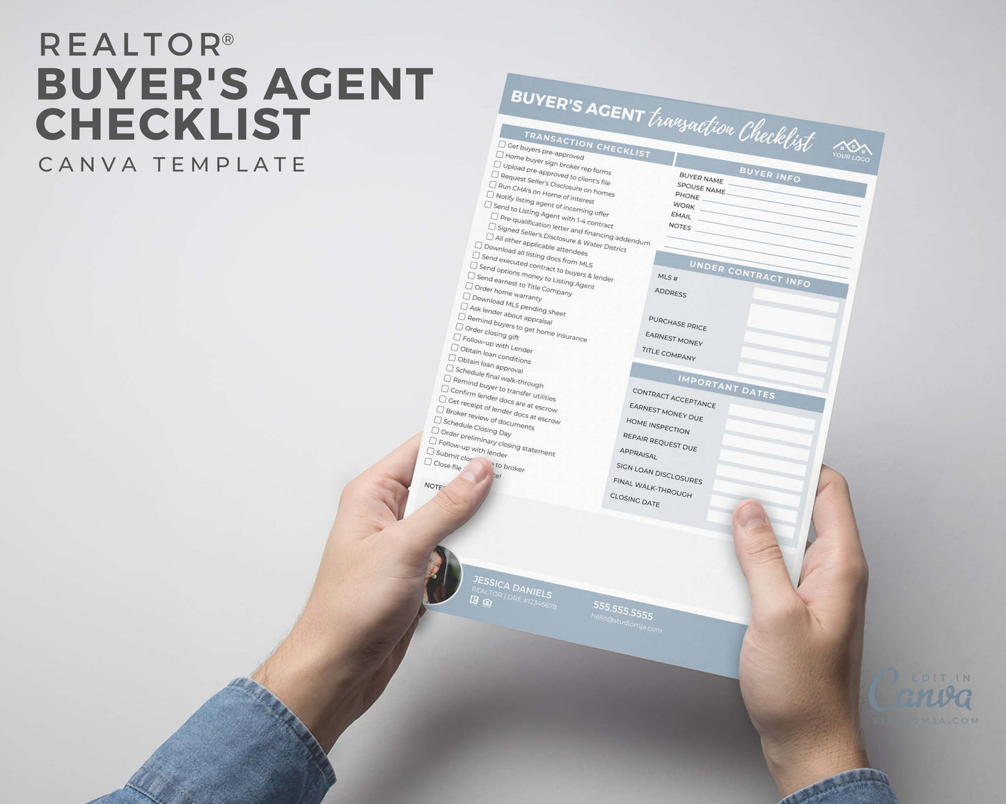 Real Estate Buyer Agent Transaction Checklist