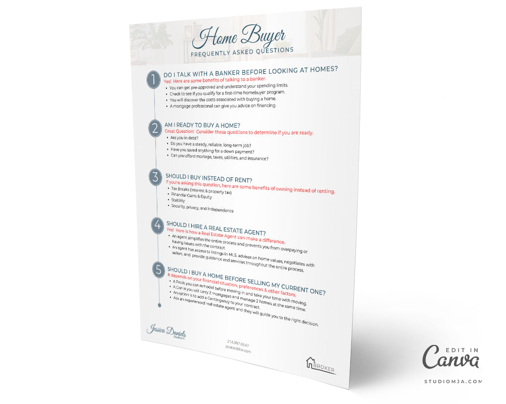 Buyer Guide FAQ | Real Estate Template