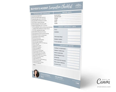Real Estate Buyer Agent Transaction Checklist