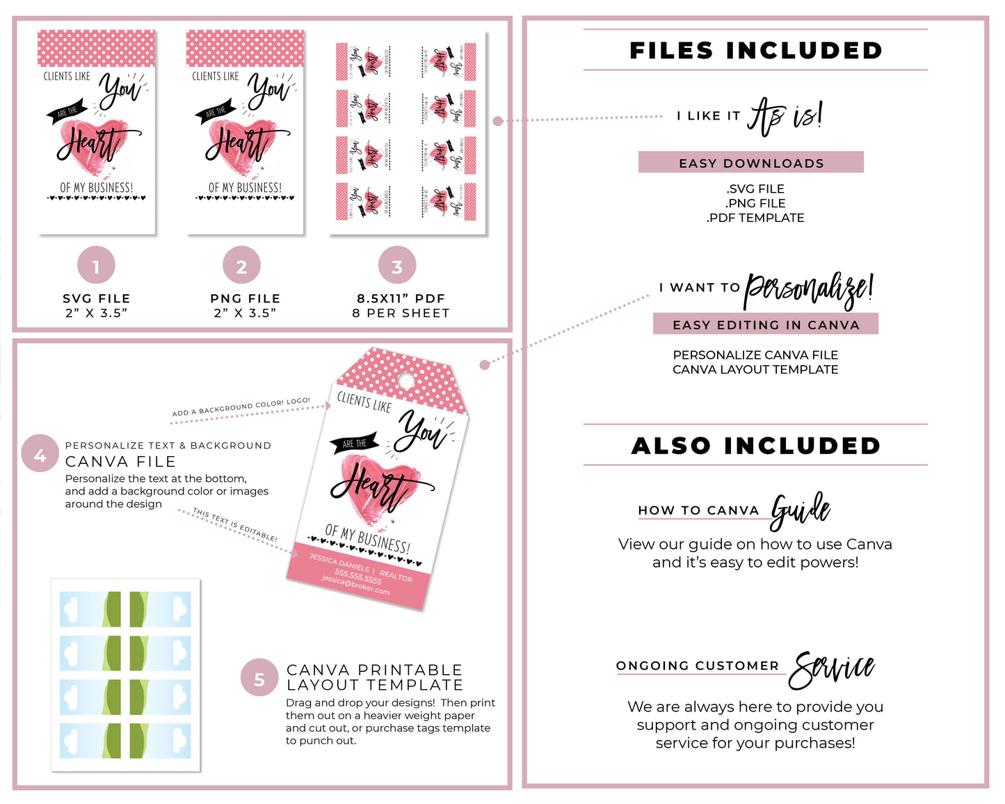 Clients Like You Are the Heart of My Business - Valentines Day Pop By Gift Tag