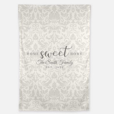 Home Sweet Home Personalized Soft Fleece Blanket | Realtor Gift For Client
