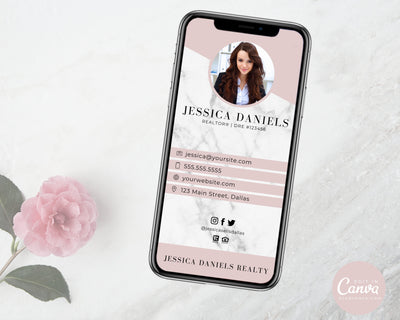 Digital Realtor Business Card - Marble
