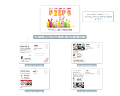 Have Any Peeps | Funny Real Estate Spring Postcard Template