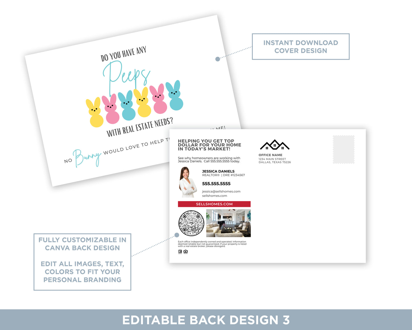 Do You Have Any Peeps 2 | Cute Real Estate Spring Postcard Download