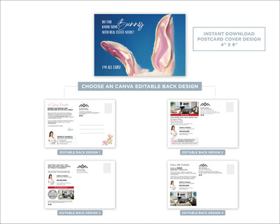 Do You Know Some Bunny With Real Estate Needs | Cute Real Estate Spring Postcard Download
