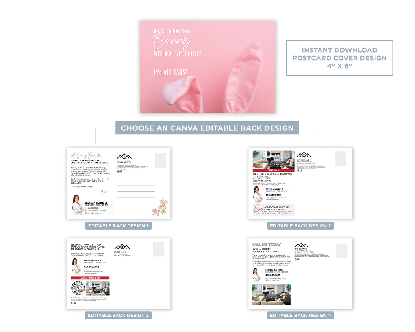 Do You Know Some Bunny Pink | Cute Real Estate Spring Postcard Download