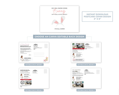 Do You Know Some Bunny With Real Estate Needs White | Funny Real Estate Spring Postcard Download
