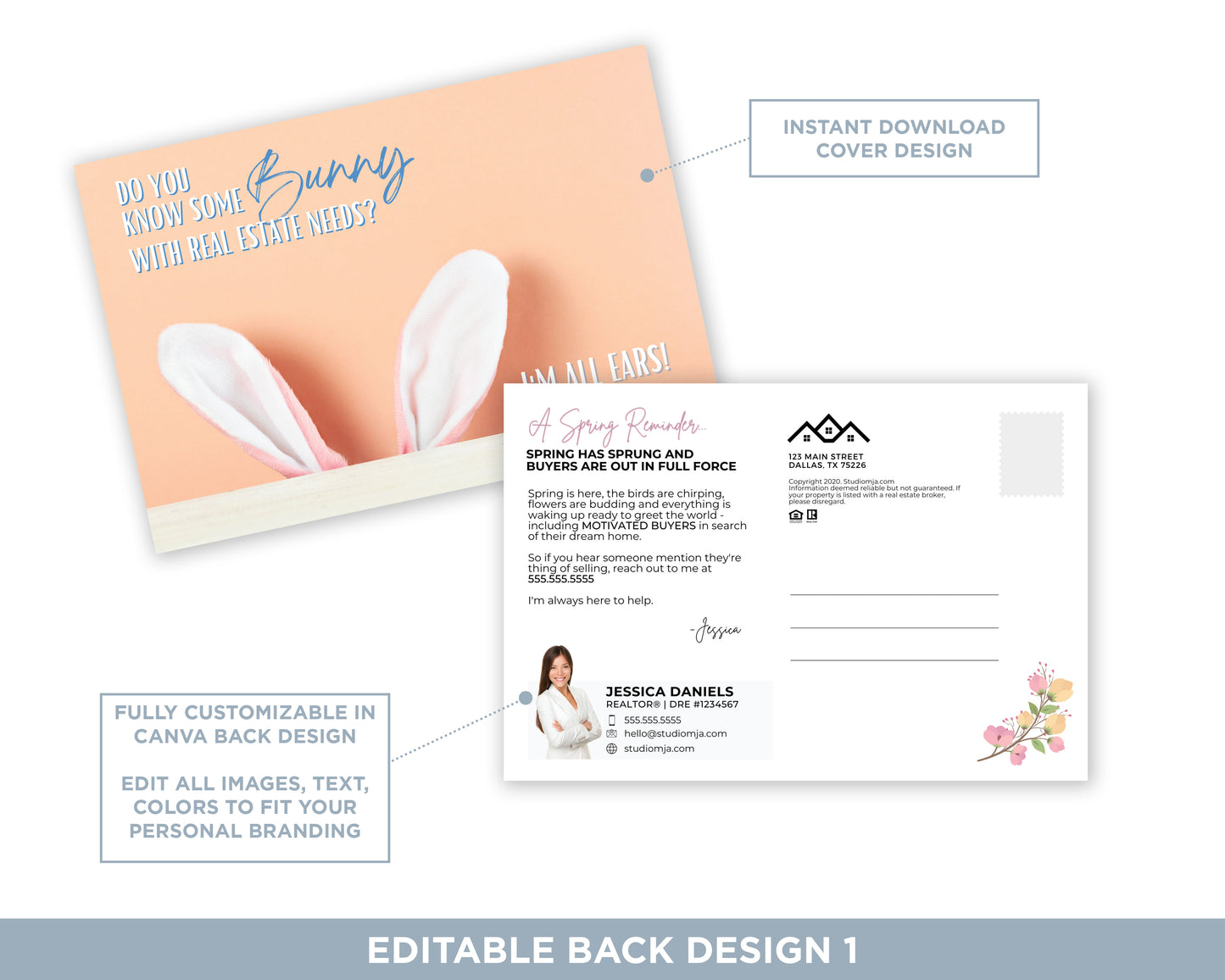 Do You Know Some Bunny Orange | Cute Real Estate Spring Postcard Download