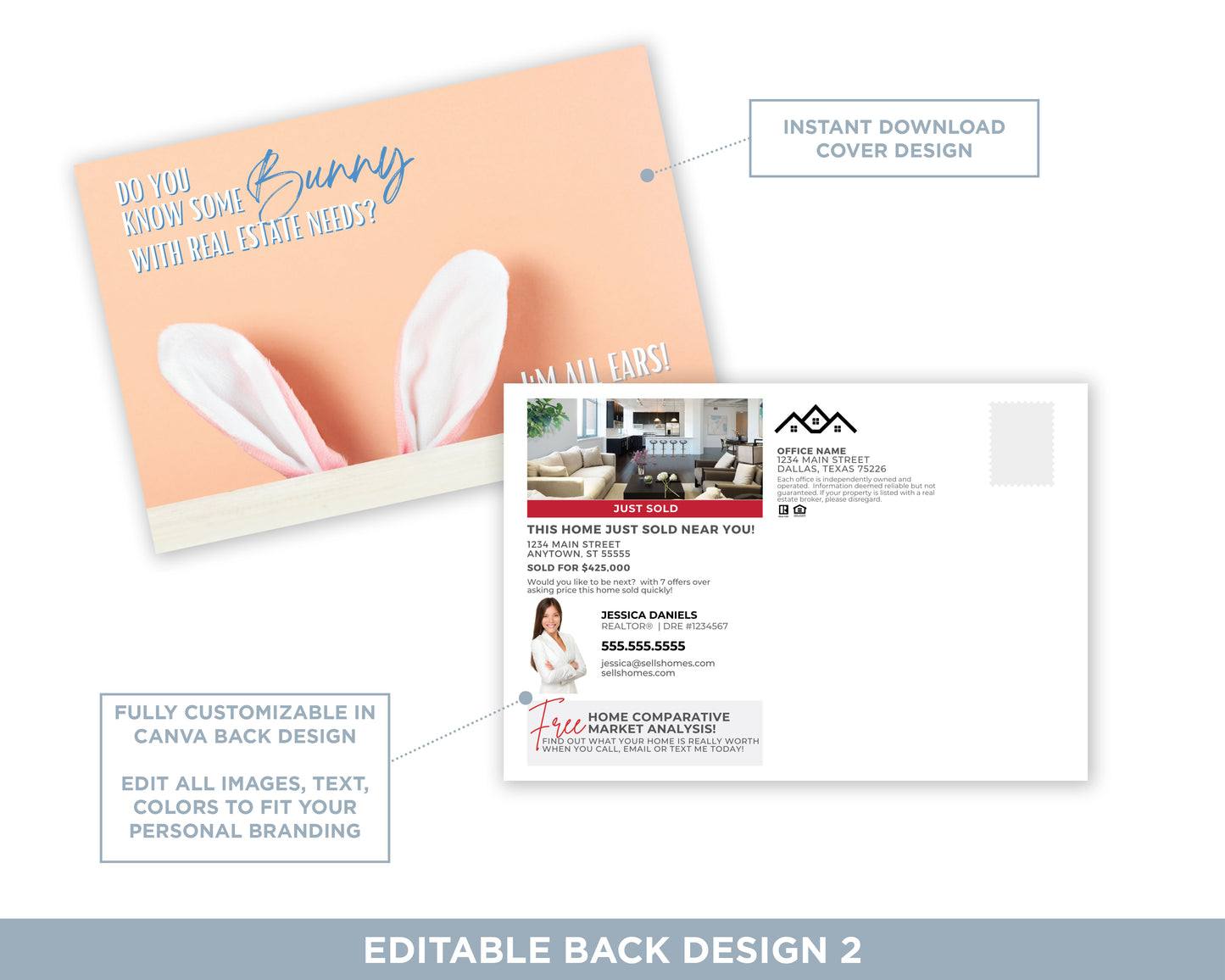 Do You Know Some Bunny Orange | Cute Real Estate Spring Postcard Download