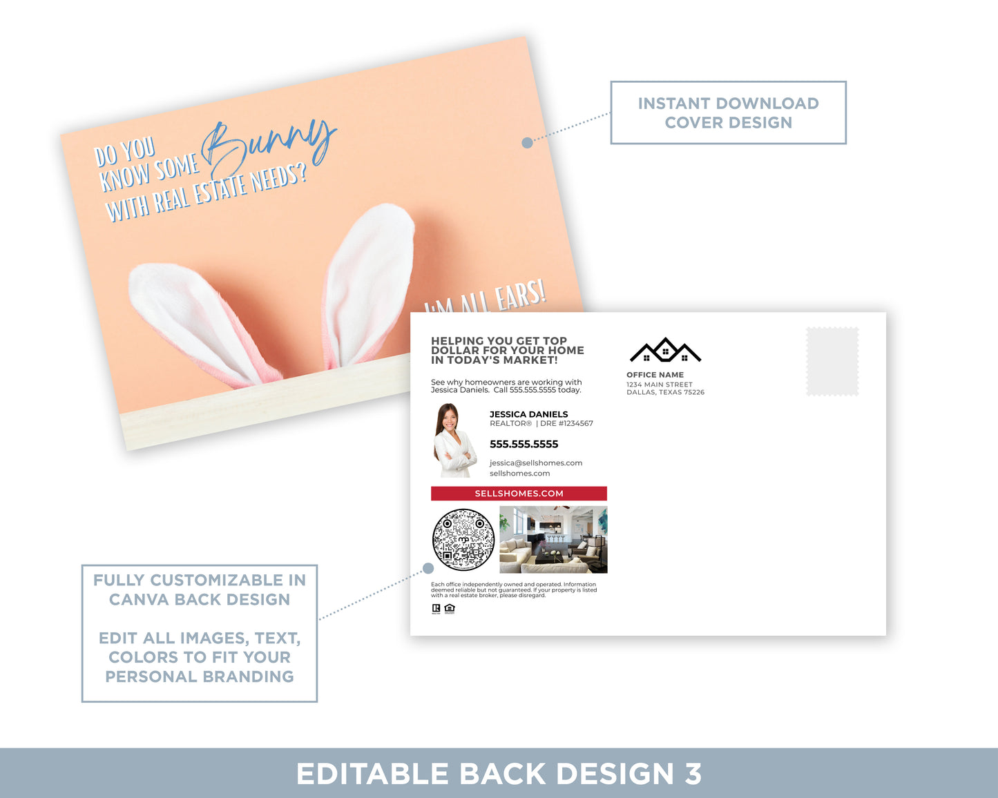 Do You Know Some Bunny Orange | Cute Real Estate Spring Postcard Download