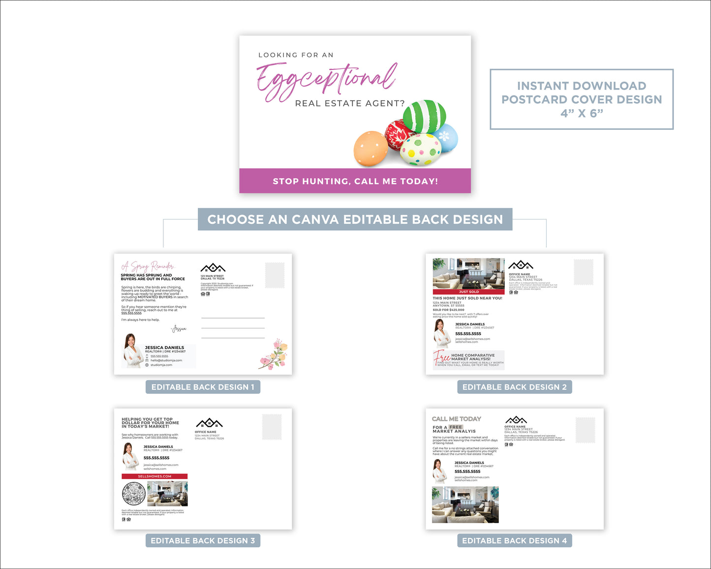 Eggceptional Real Estate Agent | Real Estate Spring Referral Postcard Template