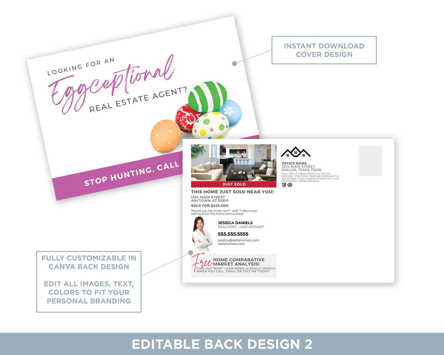 Eggceptional Real Estate Agent | Real Estate Spring Referral Postcard Template