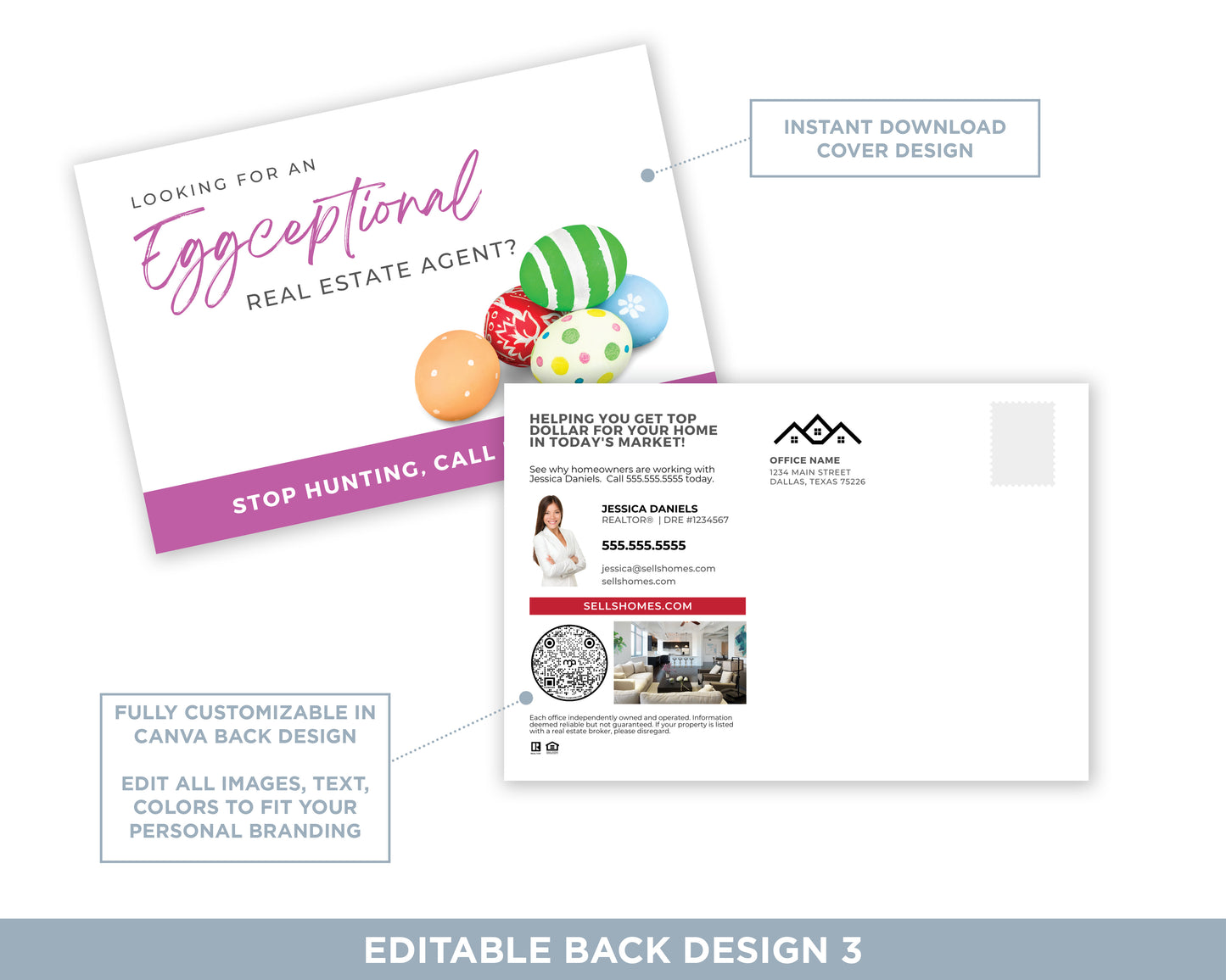 Eggceptional Real Estate Agent | Real Estate Spring Referral Postcard Template