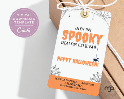 Enjoy This Spooky Treat For You To Eat - Halloween Pop By Gift Tag
