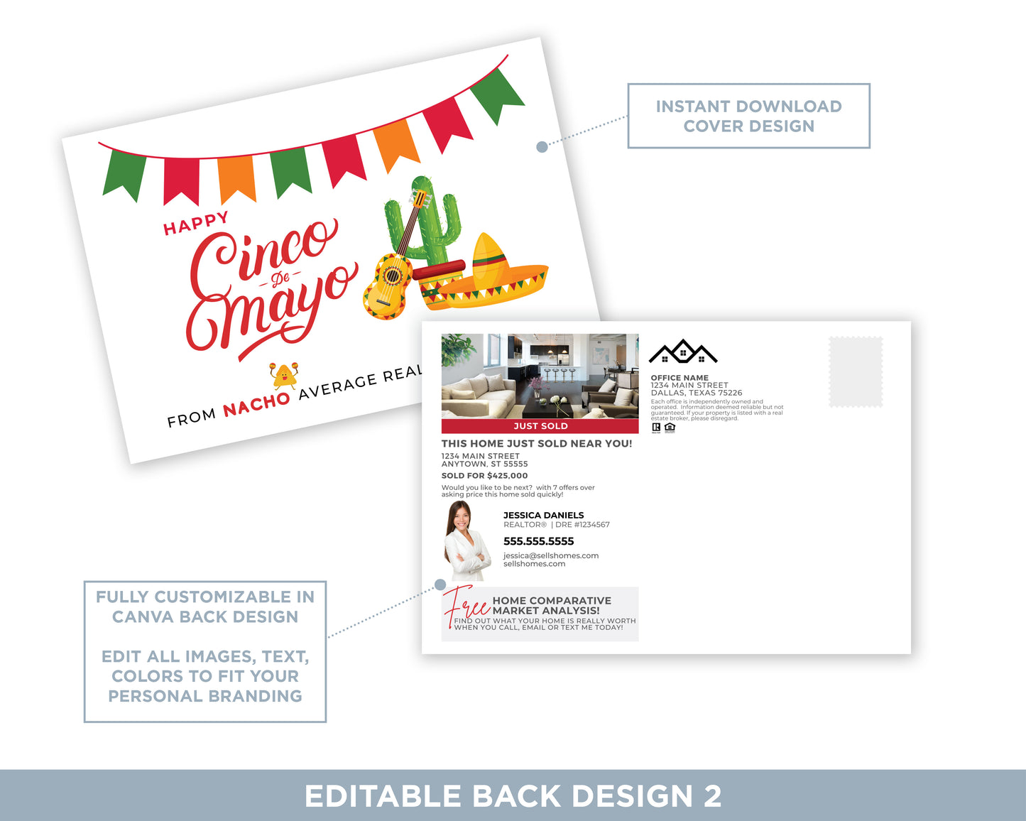 Happy Cinco De Mayo | Funny Real Estate Postcard Download