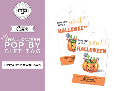 Hope You Have a Sweet Halloween - Halloween Pop By Gift Tag