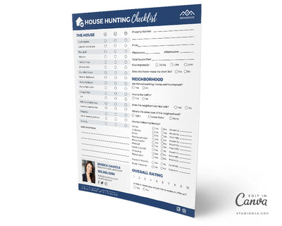 House Hunting Checklist Template