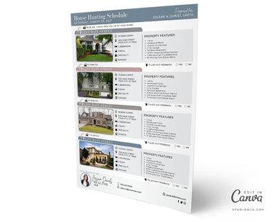 House Hunting Schedule | Real Estate Template