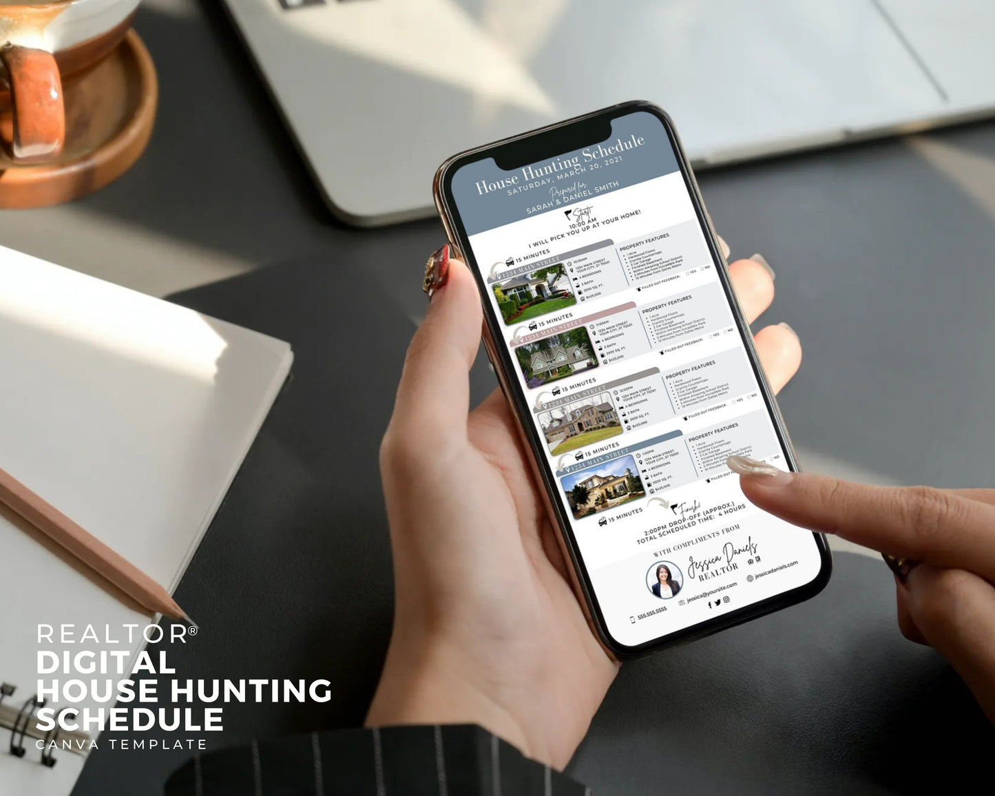 House Hunting Schedule Template - Digital