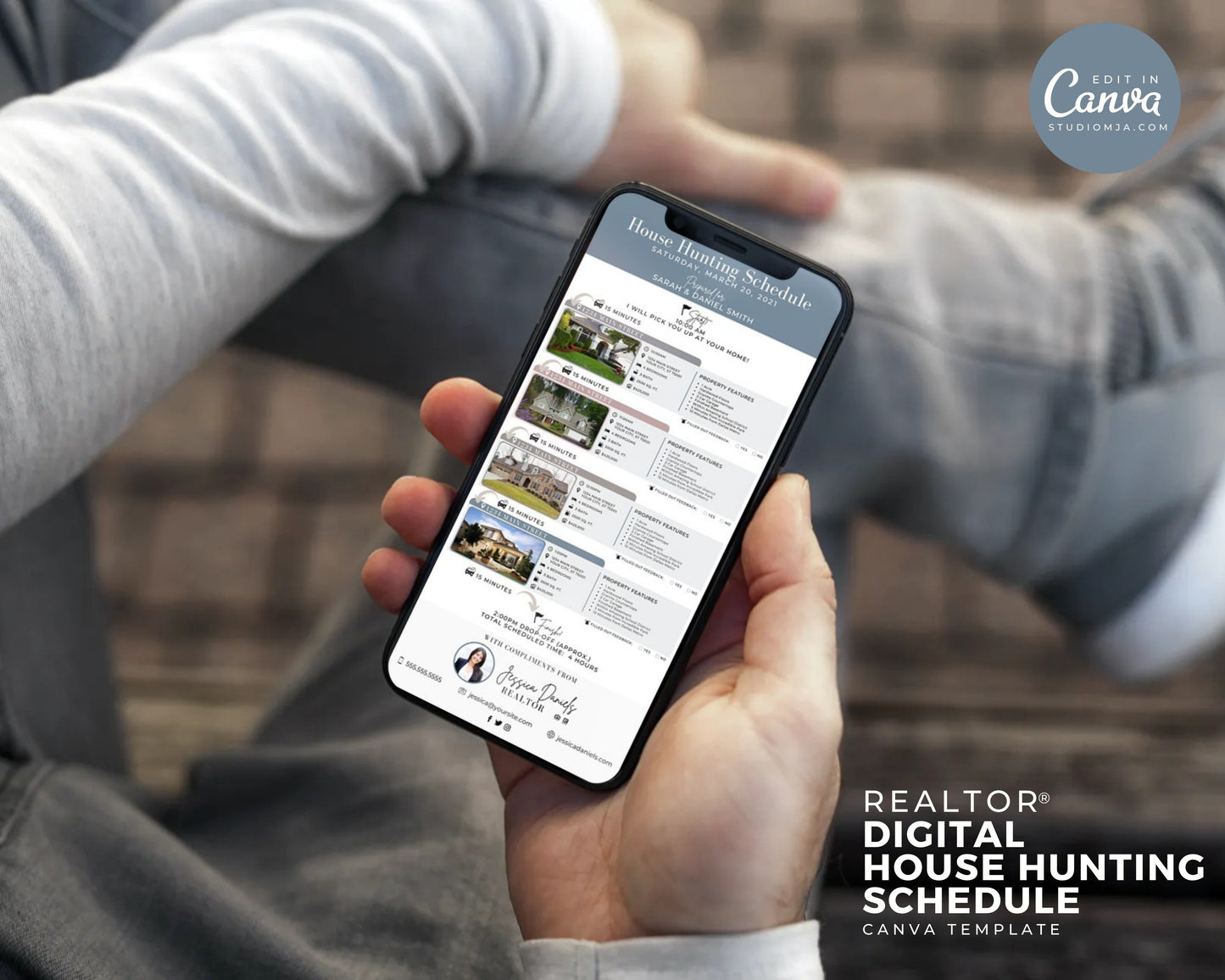 House Hunting Schedule Template - Digital