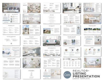 Real Estate Listing Presentation, Real Estate Marketing, Printable Seller Guide, Realtor Digital Listing Presentation, Canva, Download