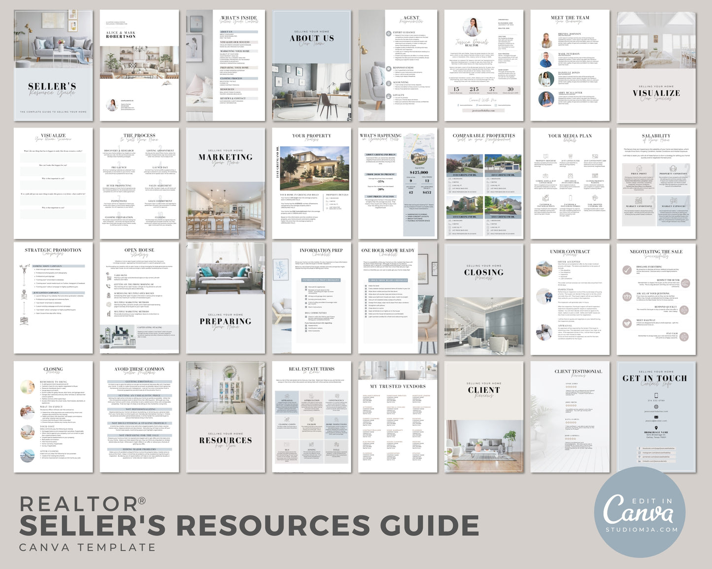 Real Estate Listing Presentation and Seller Guide Set Templates