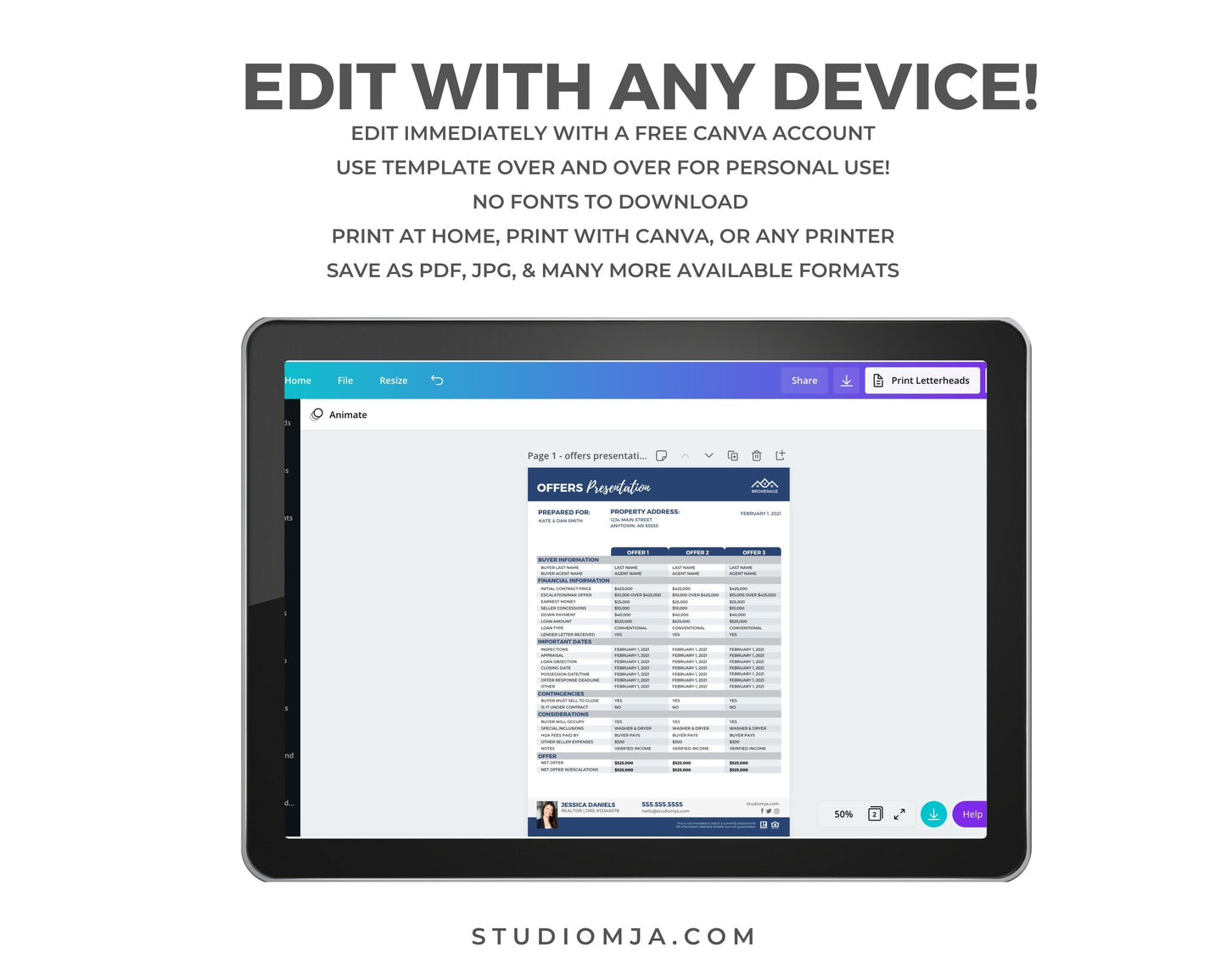 Two Offers Presentation | Real Estate Template