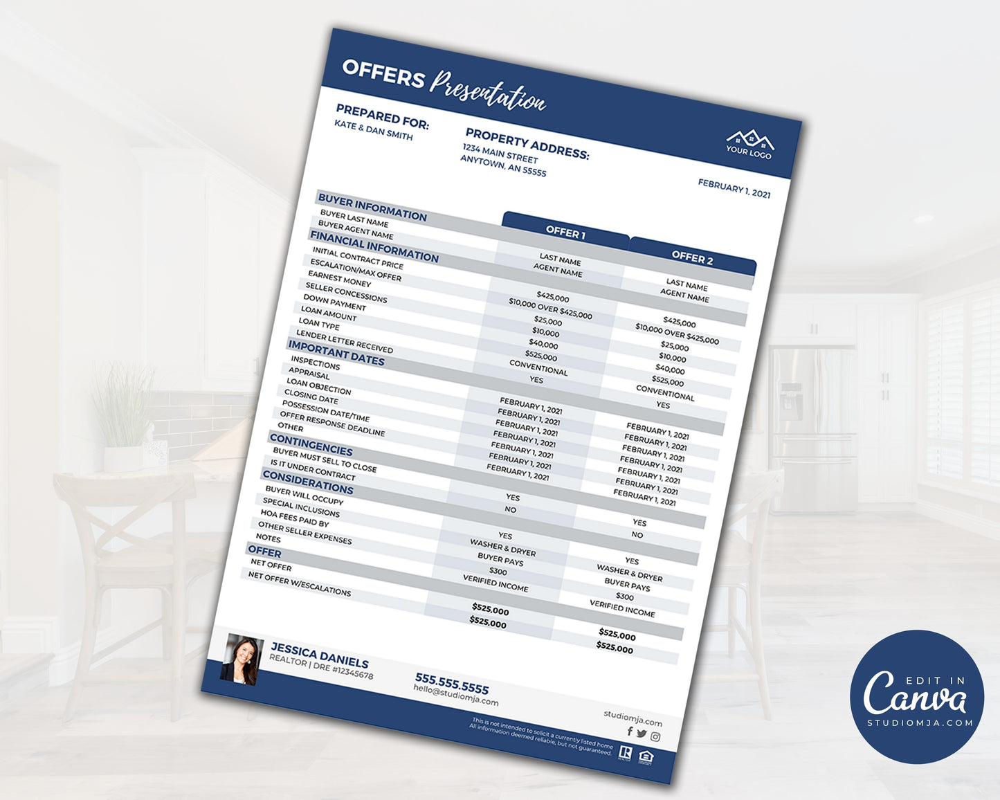 Two Offers Presentation | Real Estate Template