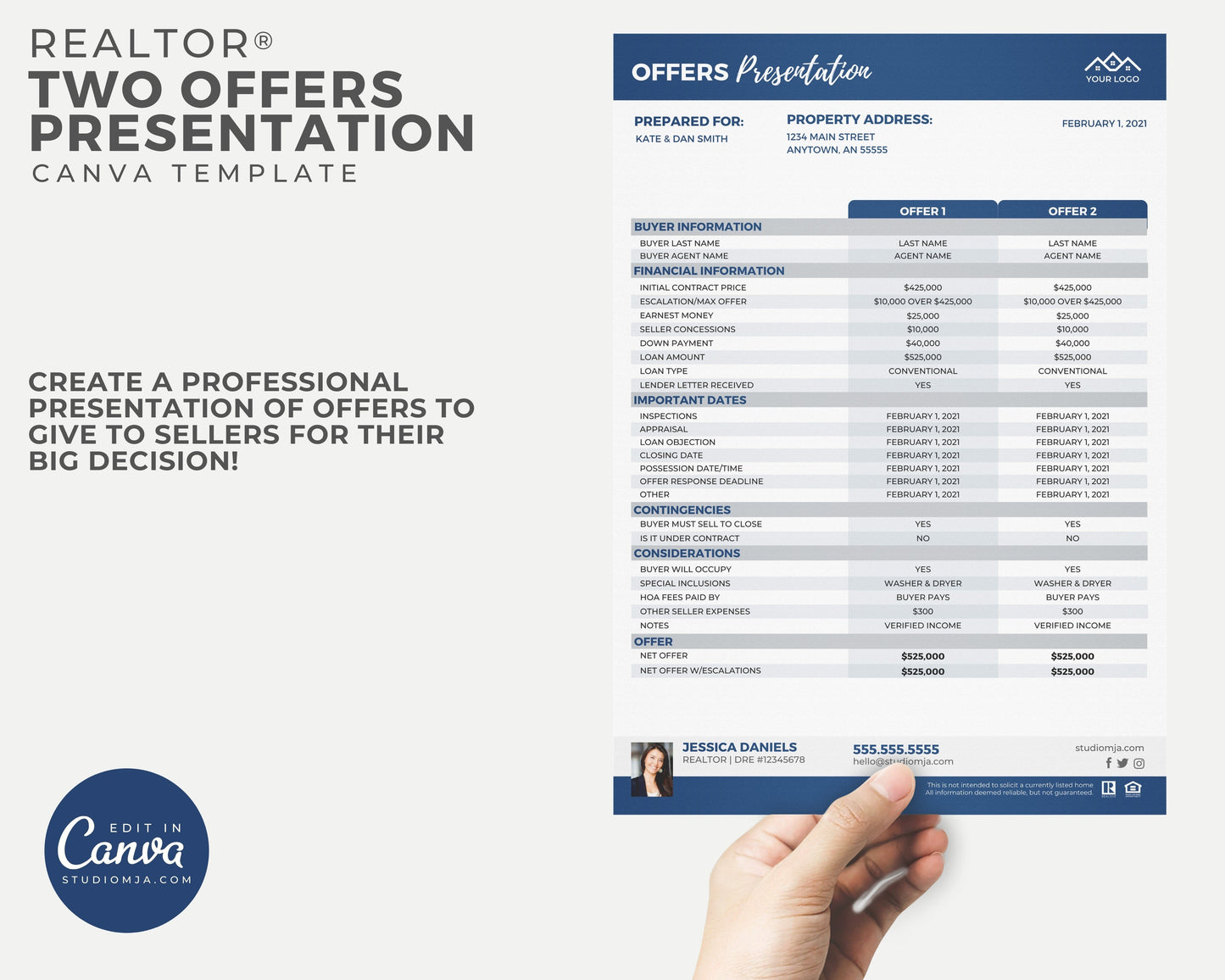 Two Offers Presentation | Real Estate Template