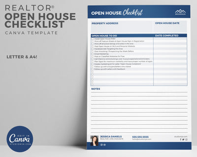 Open House Checklist Template