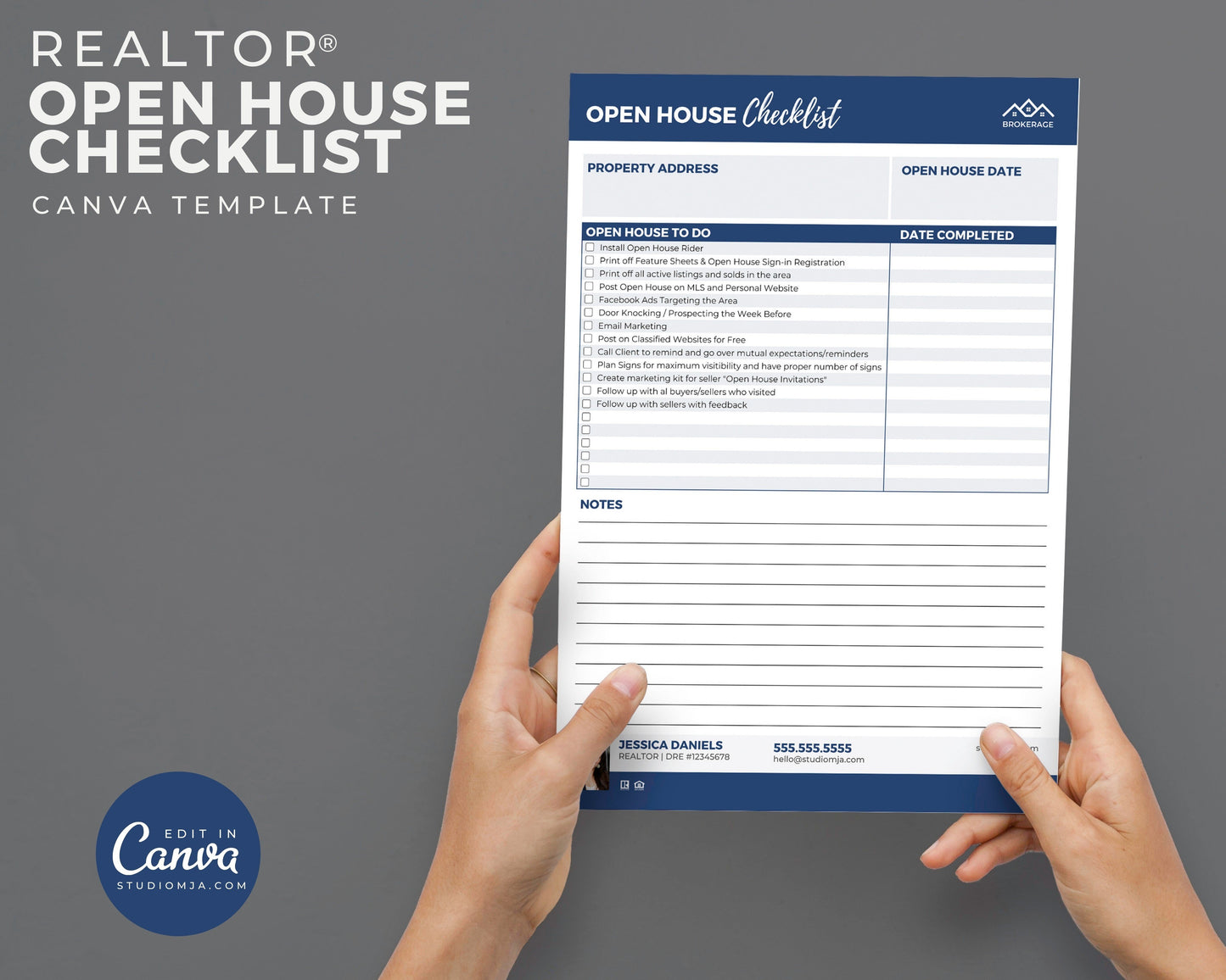 Open House Checklist Template