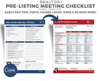 Pre-Listing Meeting Checklist Template