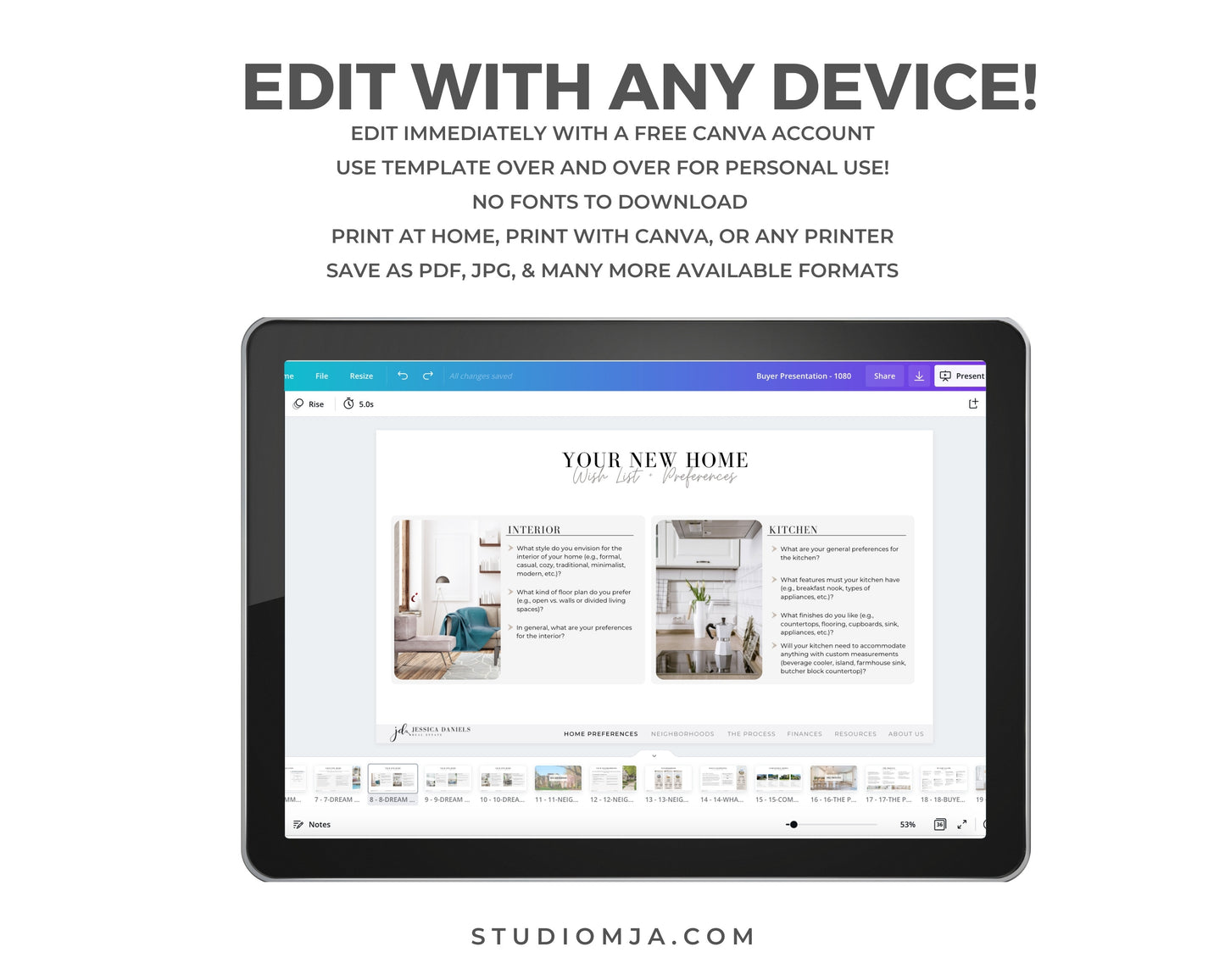 Real Estate Buyer Guide and Presentation Set Templates