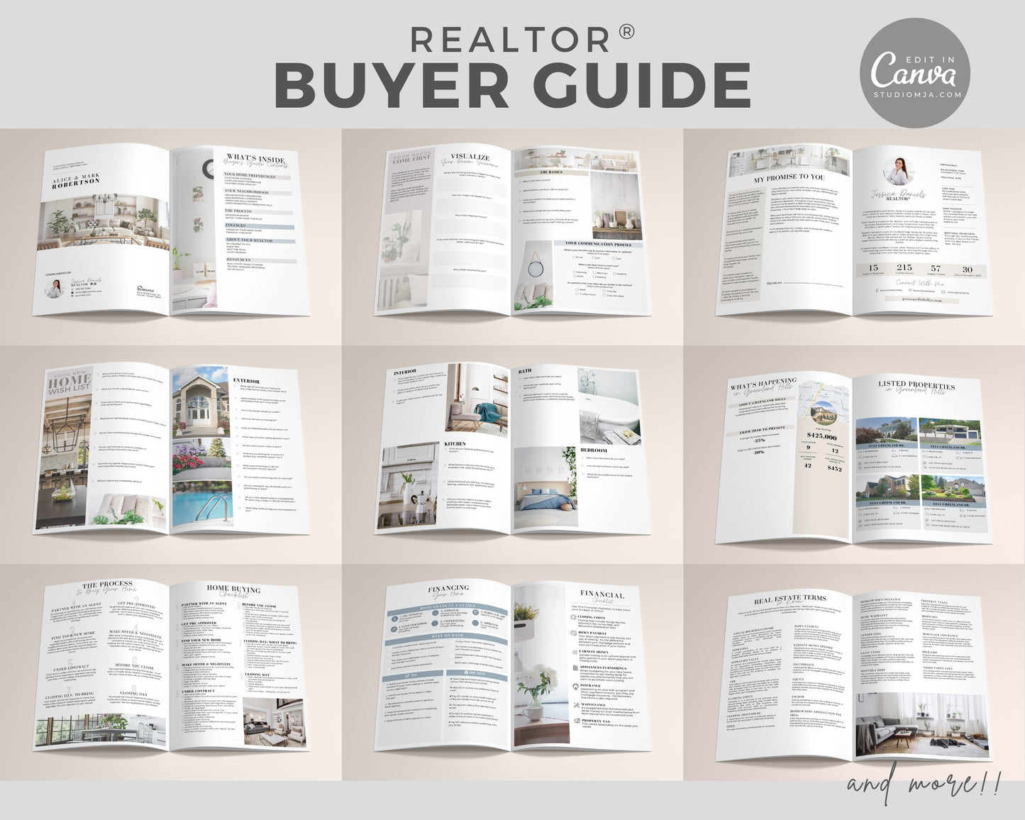 Real Estate Buyer Guide Presentation and Brochure Set Templates