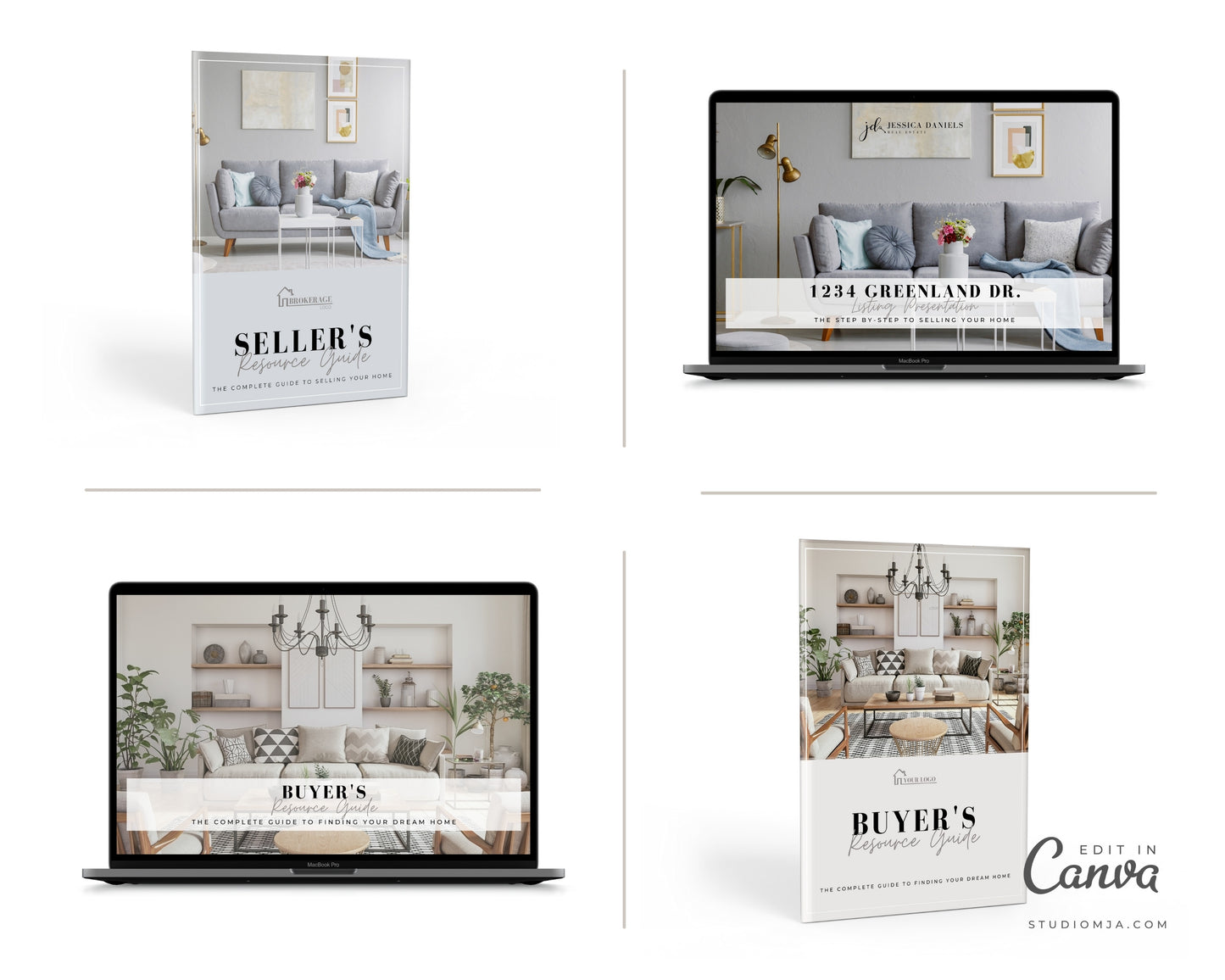 Real Estate Guide and Presentation Set Templates