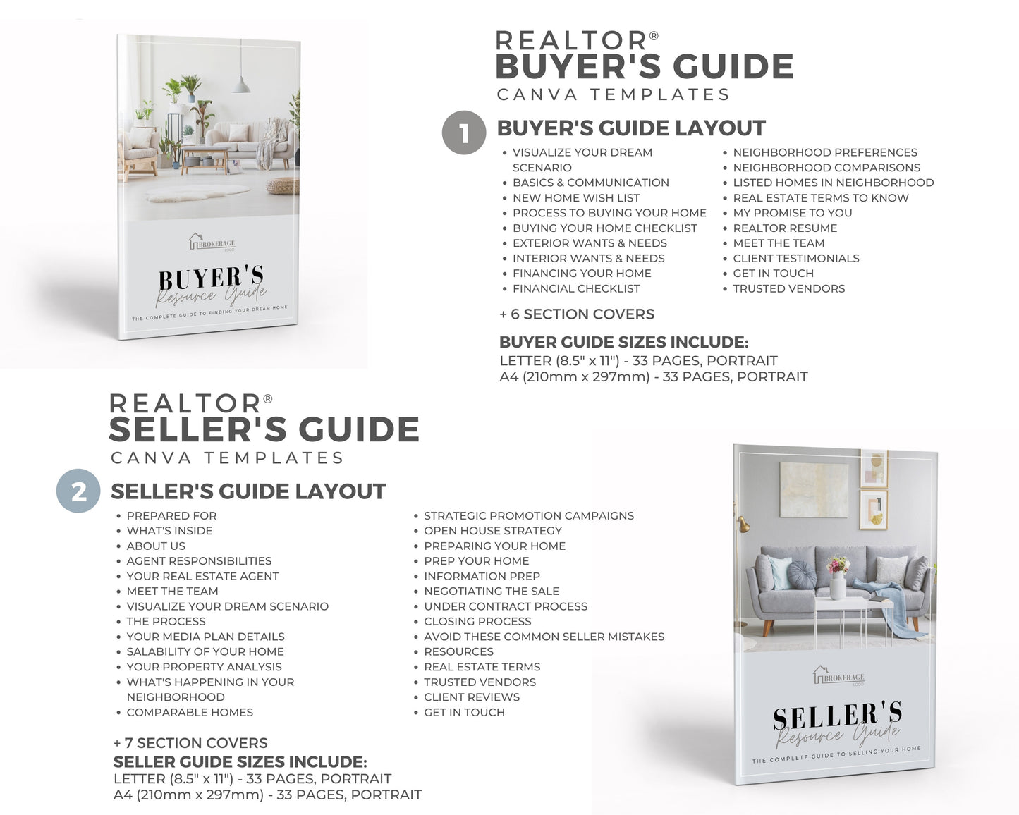 Real Estate Guide and Presentation Set Templates