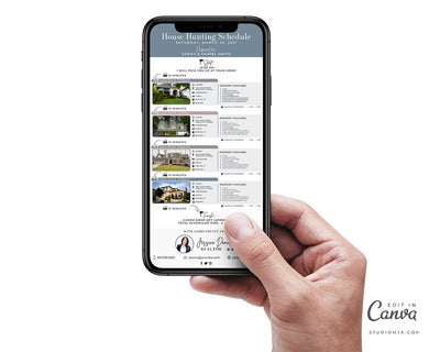 House Hunting Schedule Template - Digital