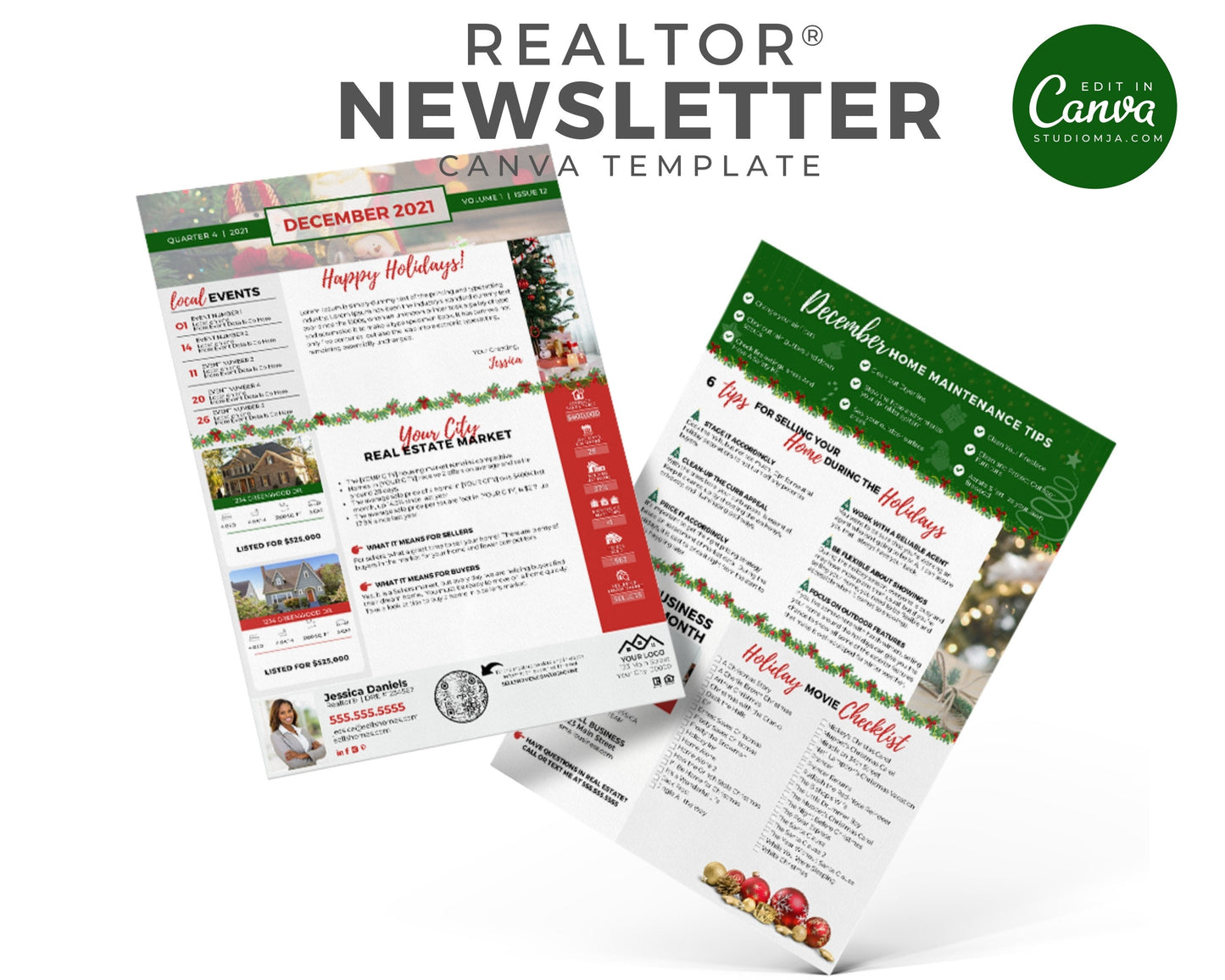 Realtor Newsletter Template - December
