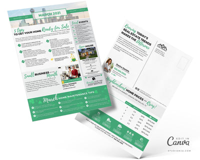 Realtor Newsletter Template - March - Bifold