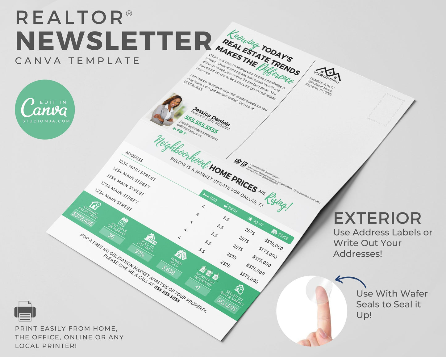 Realtor Newsletter Template - March - Bifold