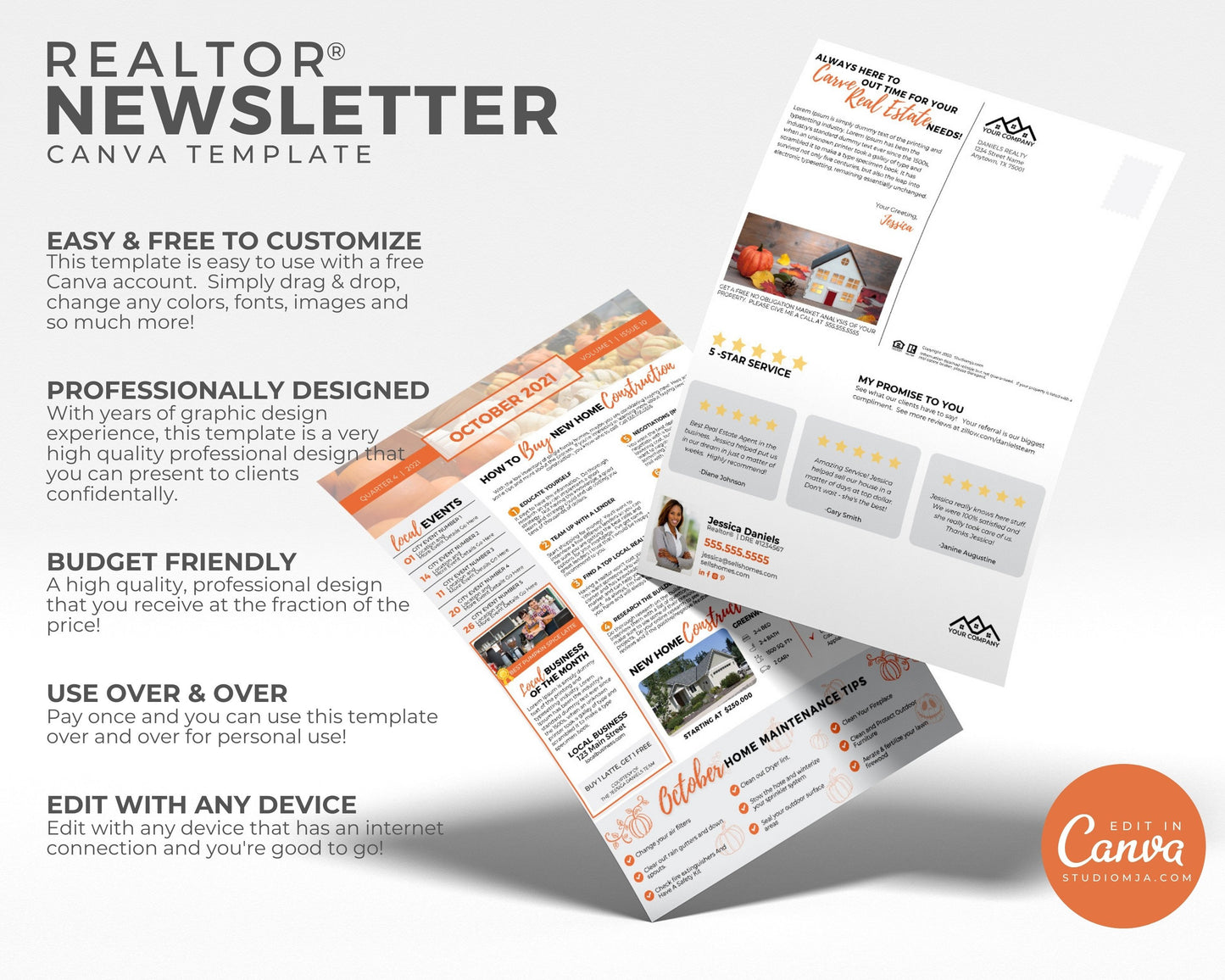 Realtor Newsletter Template - October - Bifold