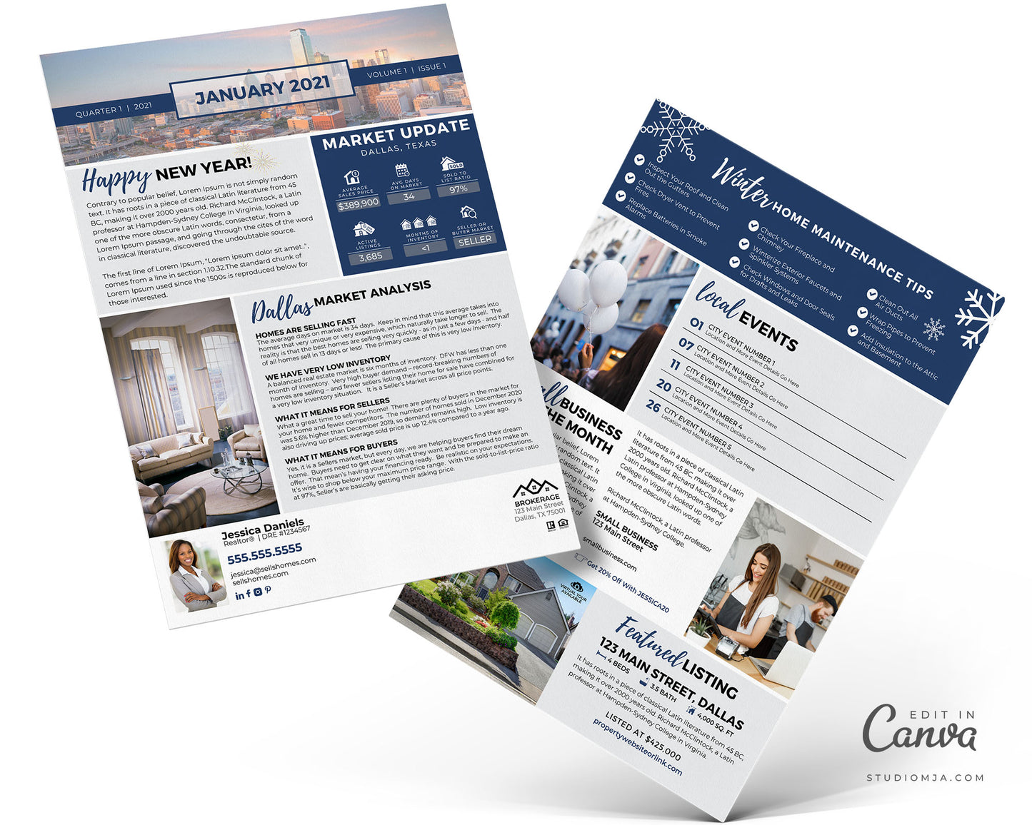 Realtor Newsletter Template - January