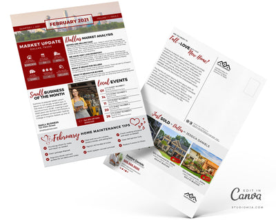 Realtor Newsletter Template - February - Bifold