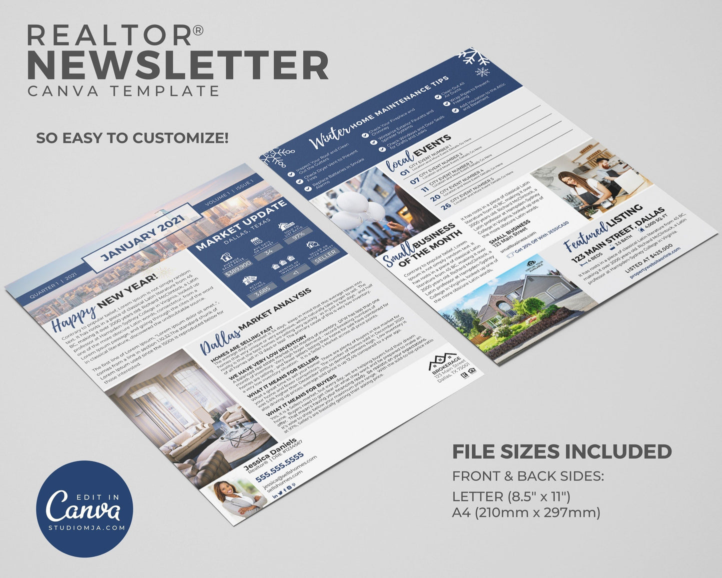 Realtor Newsletter Template - January