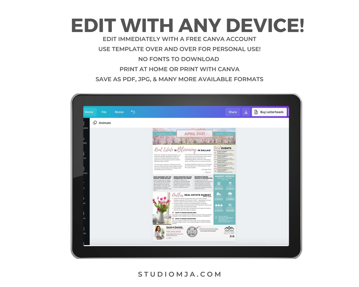Realtor Newsletter Template - April