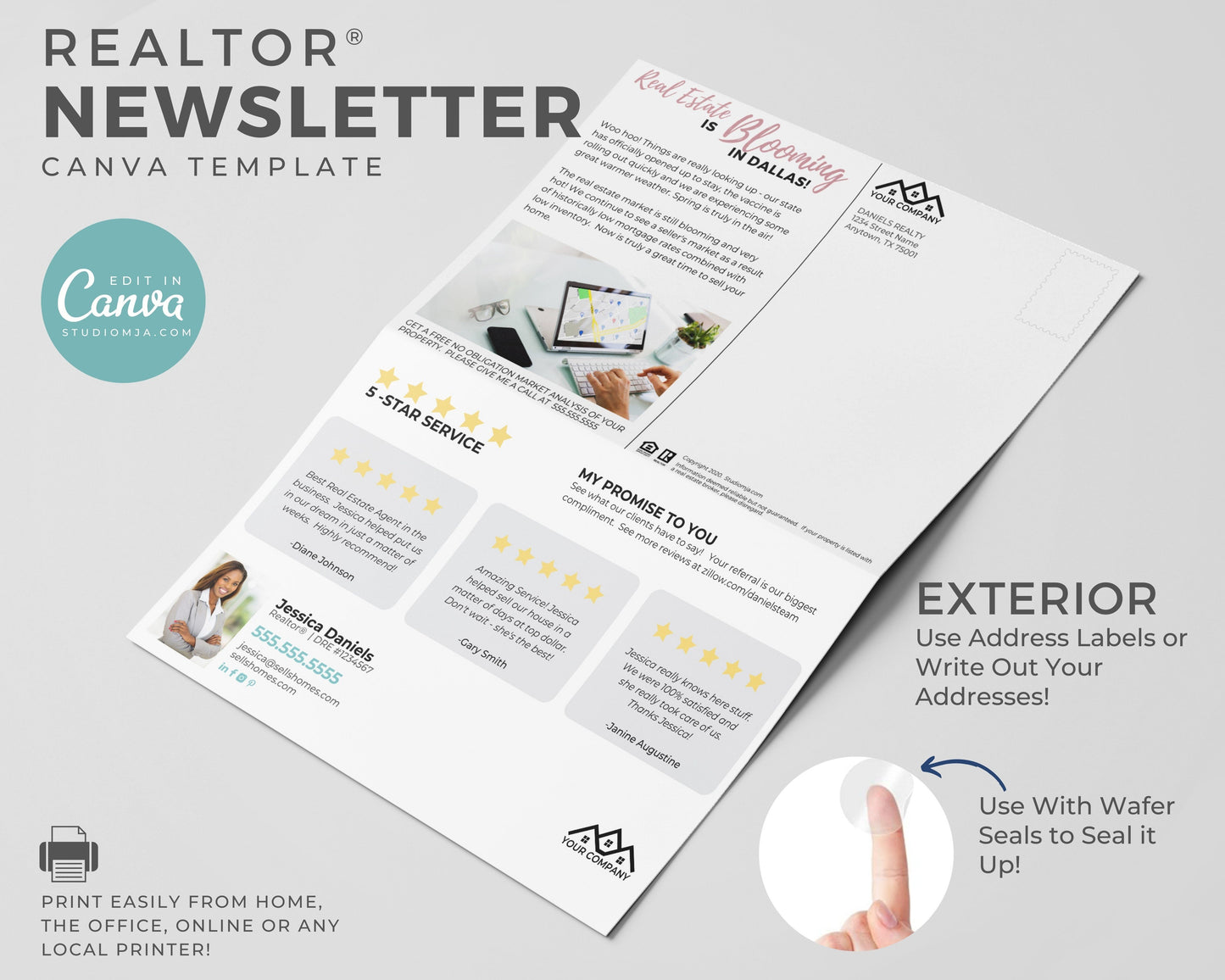 Realtor Newsletter Template - April - Bifold